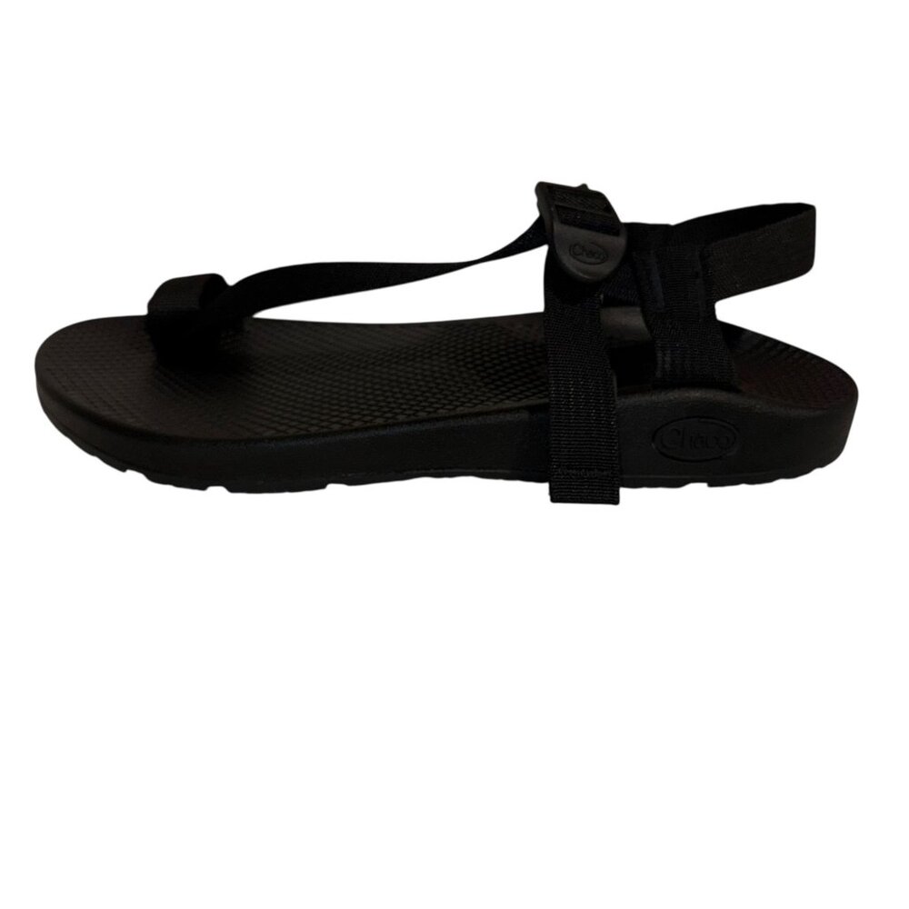 NWOT Chaco Bodhi Sandals Mens 9 Solid Black Adjustable Strap Lightweight - Picture 5 of 9